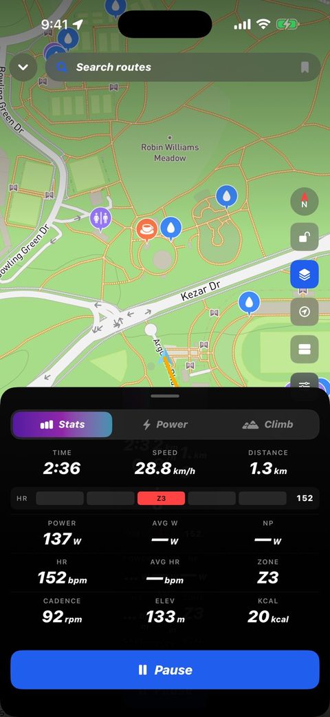 Ride metrics