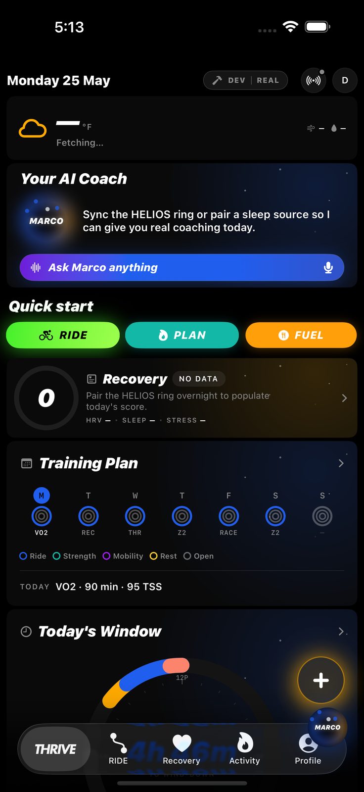 Turn-by-turn navigation in the THRIVE app