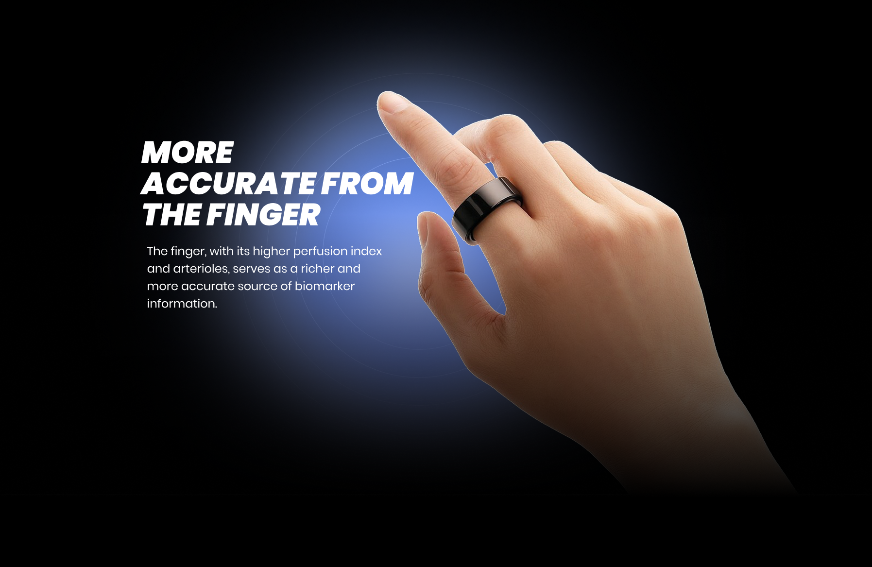 More accurate from the finger
