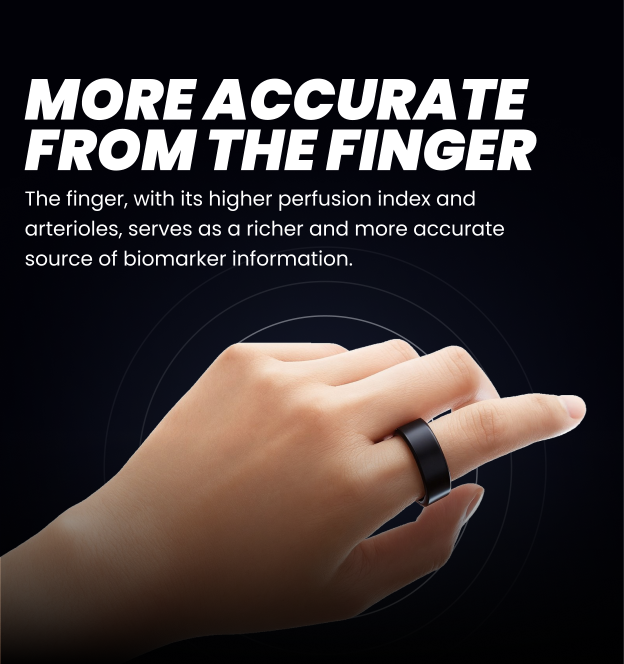 More accurate from the finger